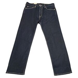 Levi's 505 Regular Fit Jeans Mens 36x30 Dark Wash Indigo NWT Stretch Straight